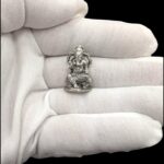 Pure Silver Ganesha Idol - 2.5cm - Image 5