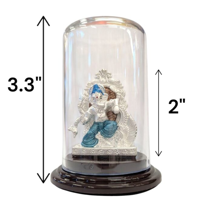 Pure silver Ganesha idol in dome-MA - Image 4