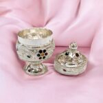 Silver Kumkum Container - 3.8cm | Chandi Ki dabbi