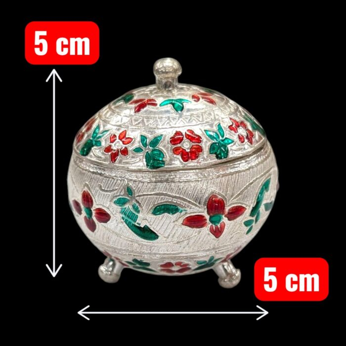 Dimensions of Silver kumkum container