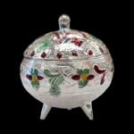 Large Pure silver kumkum container | 925 sterling silver