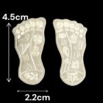 Dimensions of Pure Silver Lakshmi Charan Paduka