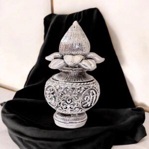 Auspicious Kalash for Diwali Gift | Silver oxidized finish