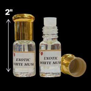 Small pocket friendly attar perfume oil bottles of exotic white musk