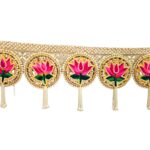 Lotus zari toran with pearl tussles | Luxury Diwali Decor