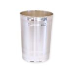 Side profile view of silver glass for gift