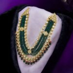 Maharani haar with earring | Semi Precious Necklace and Earring Set - Image 2