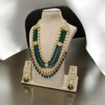 Maharani haar with earring | Semi Precious Necklace and Earring Set