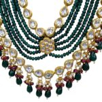Maharani haar with earring | Semi Precious Necklace and Earring Set - Image 7