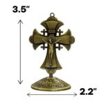 Crucifix Cross Metal Statue - 3.5 inch - GB - Image 2