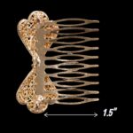 Close up of Backside and dimensions of the Hair comb