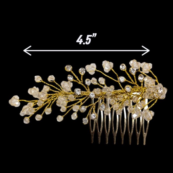 Cubic Zirconia Bridal Hair Comb - ZI - Image 2