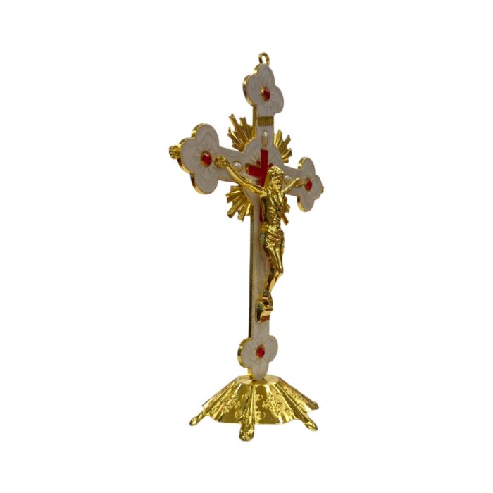 Alloy metal Golden Standing Crucifix - Image 3