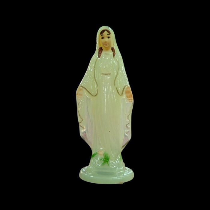 Close up of Glow in the Dark Virgin Mary statue
