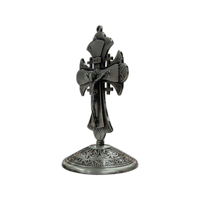 Crucifix Cross Metal Statue - 3.5 inch - SB - Image 3