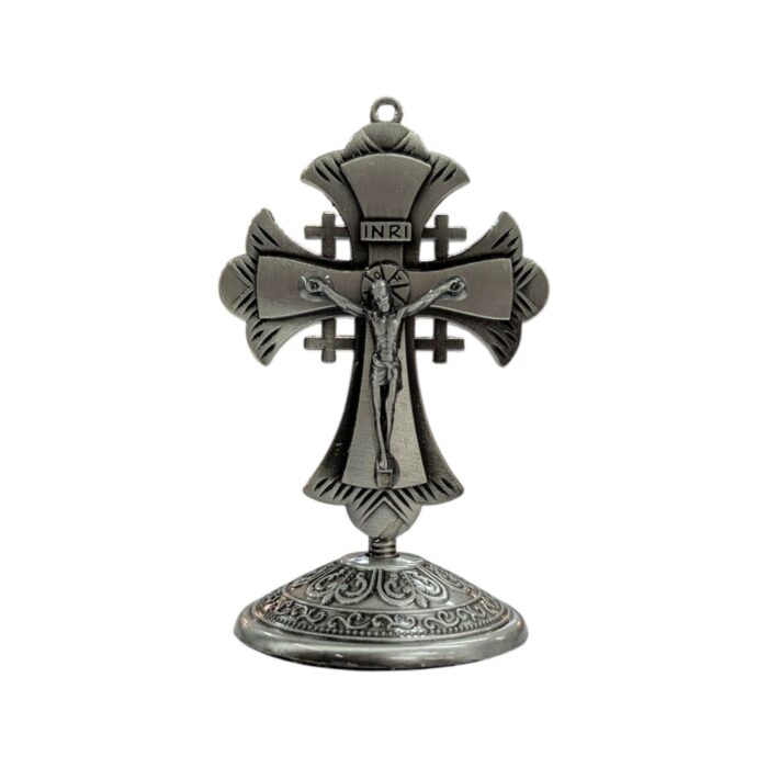 Crucifix Cross Metal Statue - 3.5 inch - SB - Image 5