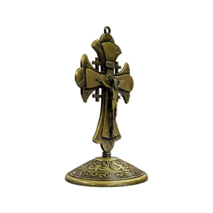 Crucifix Cross Metal Statue - 3.5 inch - GB - Image 4