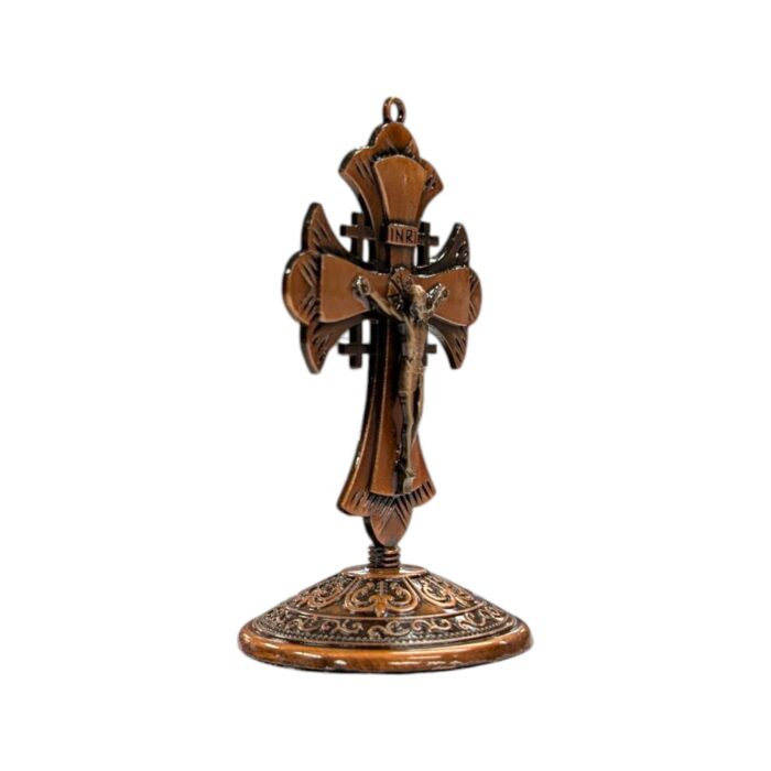 Crucifix Cross Metal Statue - 3.5 inch - CB - Image 4