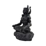 Side profile view of Black Mahayogi Shiv Idol