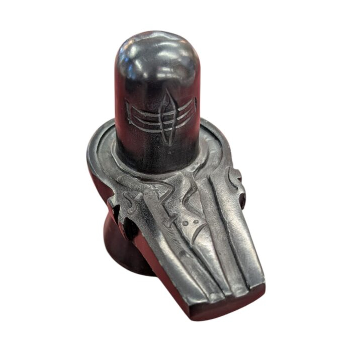 Close up of Black shivlingam