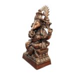 Side profile view of Metal Ganesha Statue