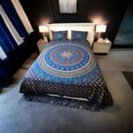 Blue Mandala bedding set | Cotton Bedsheet with 2 Pillow Covers