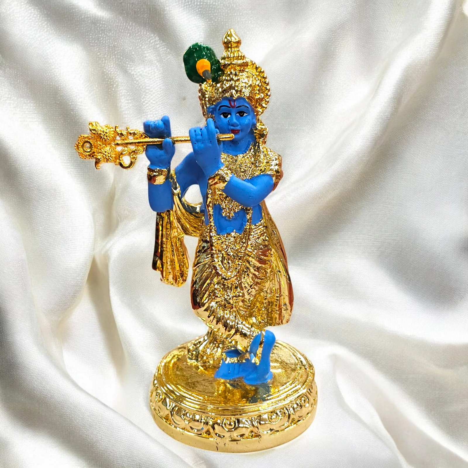Gold plated Krishna Idol for Home Mandir | Auspicious Gift Idea Gold plated Krishna Idol for Home Mandir | Auspicious Gift Idea
