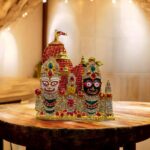 Lord Jagannath Idol - with temple-style backdrop