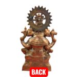 Back profile view of Large Metal Ganesh Statue