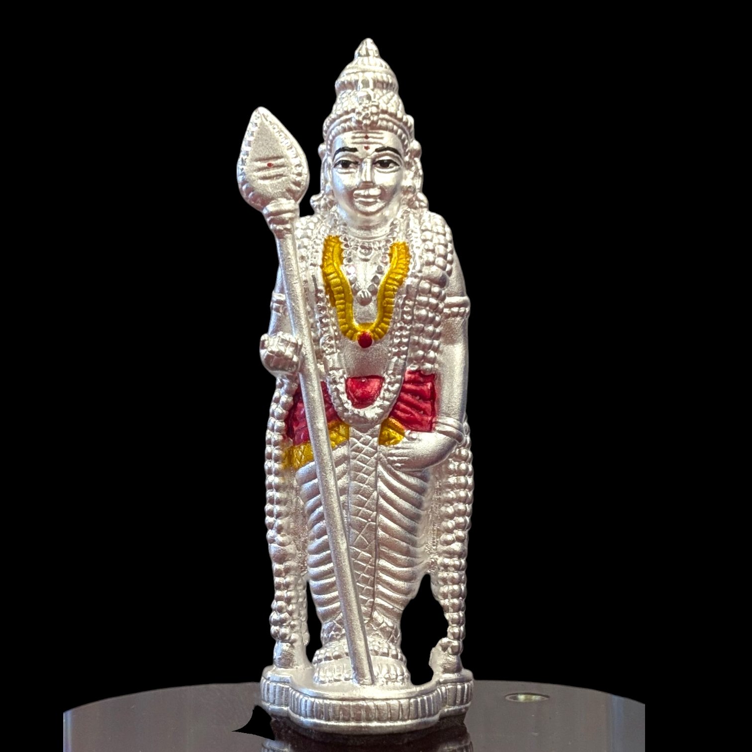 999 Pure Silver - Lord Murugan Idol | Silver Statue in Dome