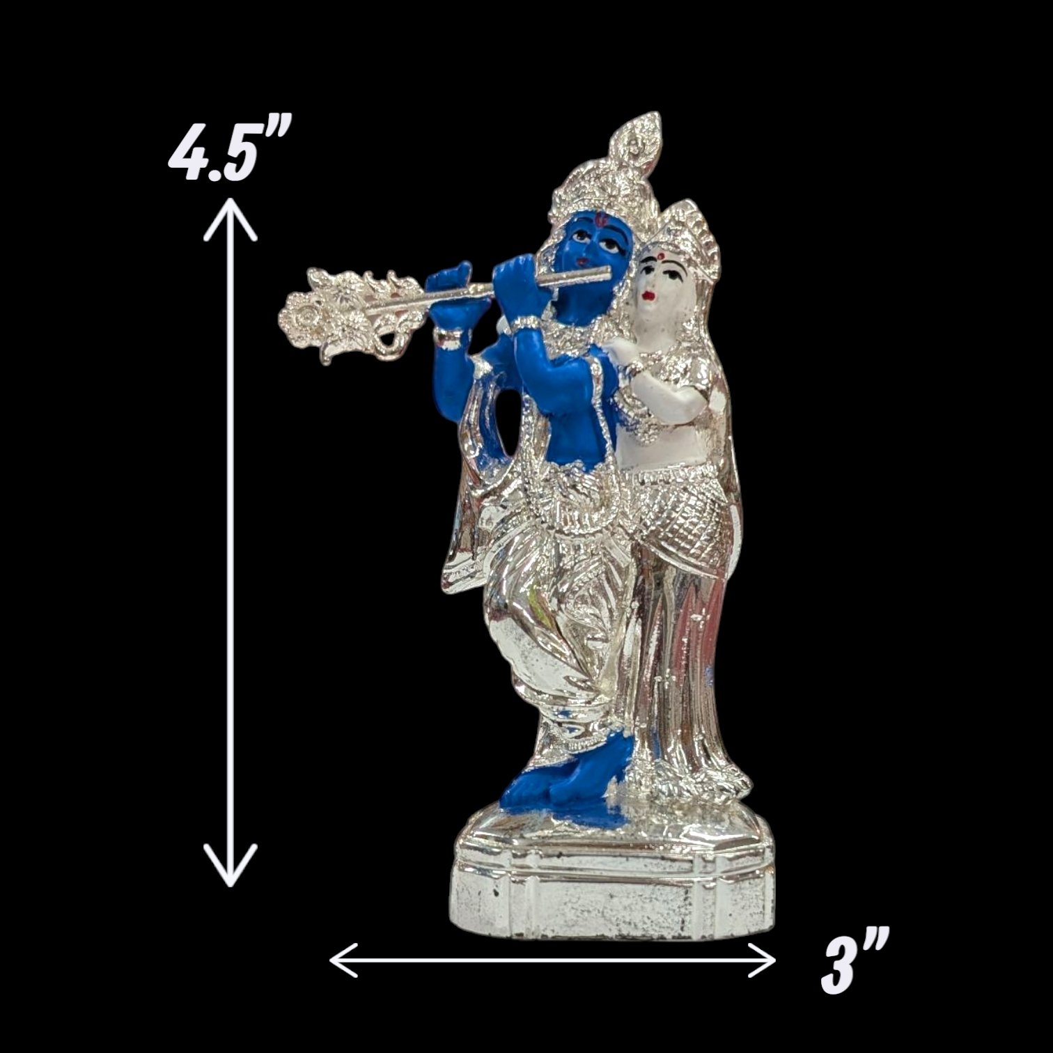 Dimensions of Radha Krishna Idol