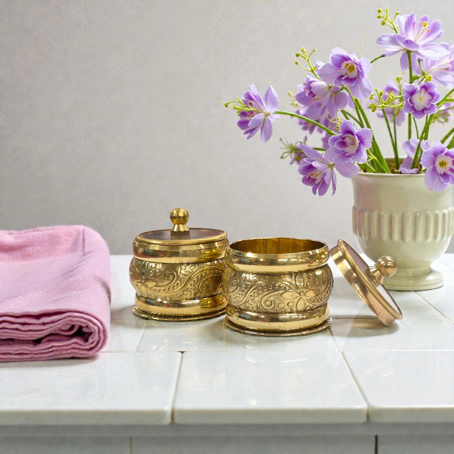 20251212_171314.webp Brass kumkum box - Set of 2 - Image 1