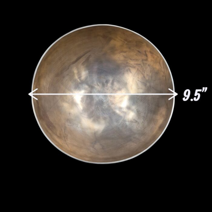 Hand beaten Brass Tibetan Singing Bowl – 9.5 inch – Matt Finish - Image 2