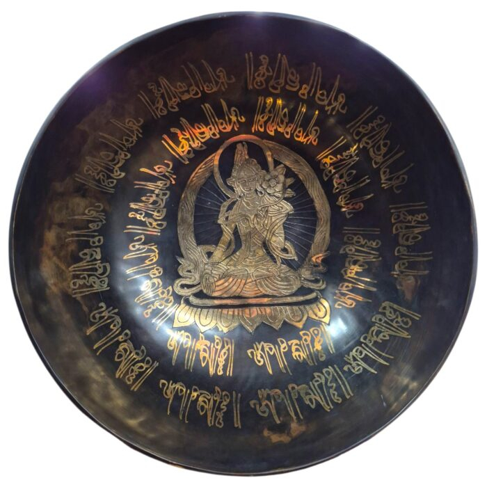 Fine Etched Handmade Singing Bowl - Ten inch - Image 7