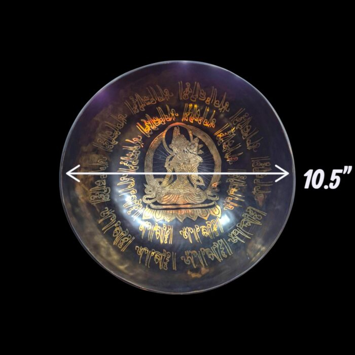 Fine Etched Handmade Singing Bowl - Ten inch - Image 4