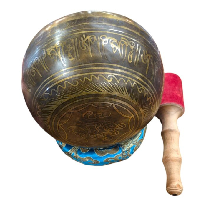 Fine Etched Handmade Singing Bowl - 7 inch - Image 5
