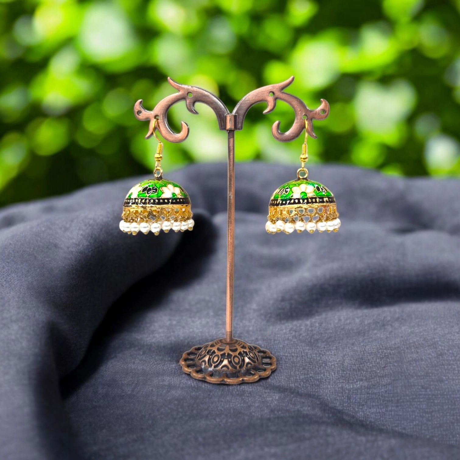 Meena Jhumki earrings Meena Jhumki earrings