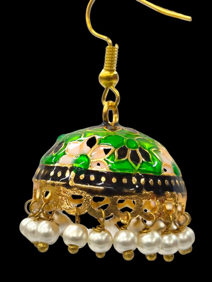 Meena Jhumki earrings - Image 3