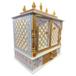 Side profile view of wooden home temple