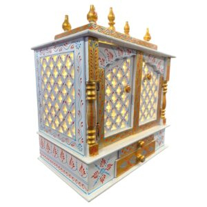 Side profile view of wooden home temple