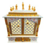 Top profile view of wooden home temple