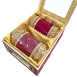 Designer Chura - Red - Kundan Flower | Wedding Chura Bangles - Image 5