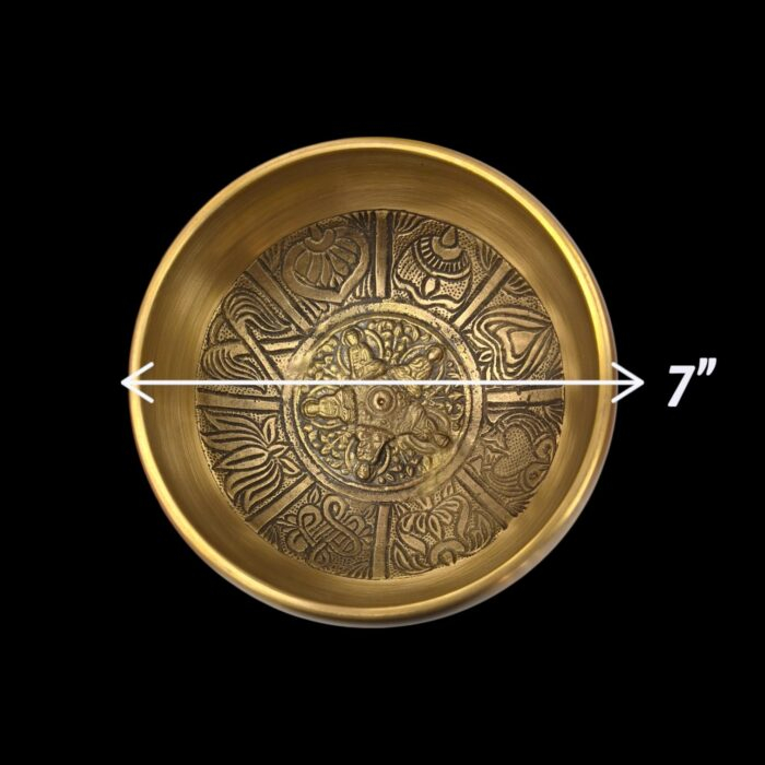 7 inch - Brass Singing Bowl - Machine made - Image 6