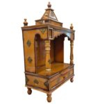 Wooden pooja mandir - 37inch | Large home temple - Image 3