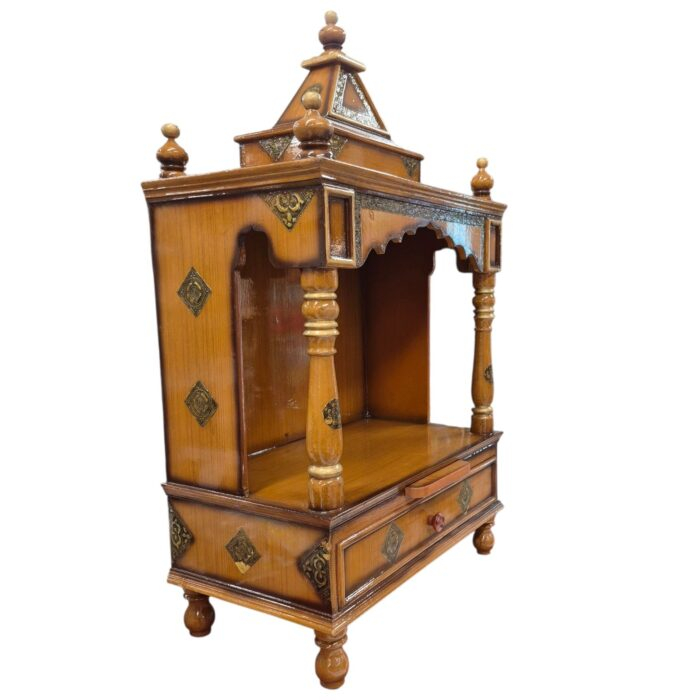 Wooden pooja mandir - 37inch | Large home temple - Image 3