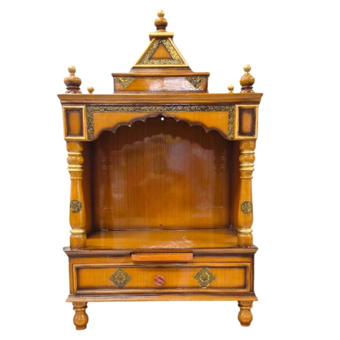 Wooden pooja mandir - 37inch | Large home temple - Image 5