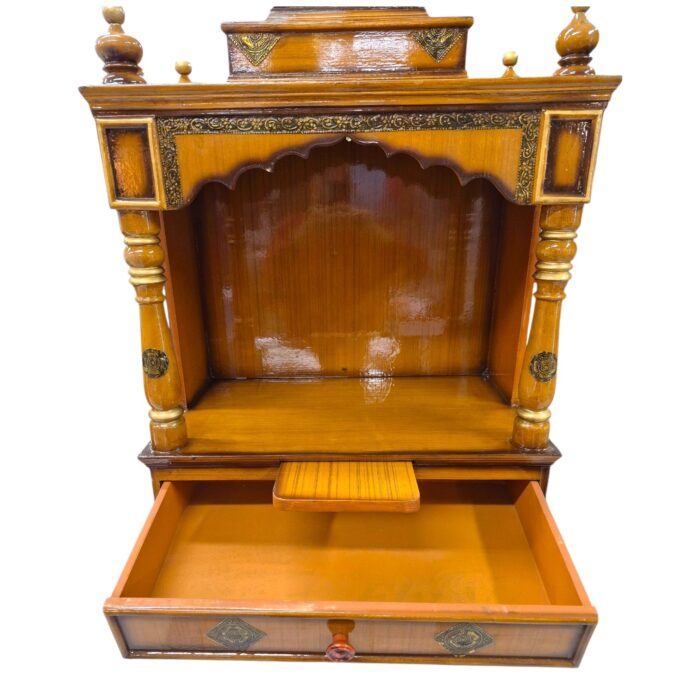 Wooden pooja mandir - 37inch | Large home temple - Image 4