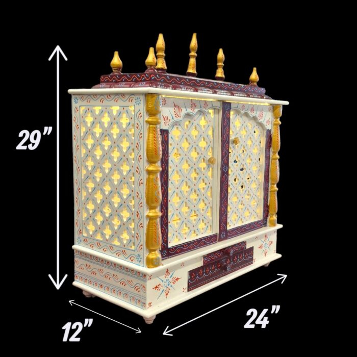 Dimensions of the wooden pooja mandir with doors