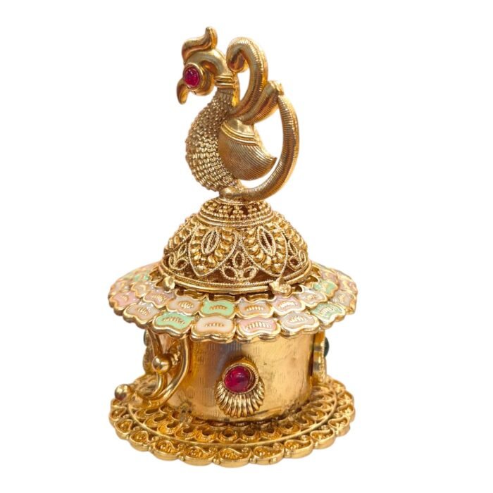 Side profile view of kumkum box