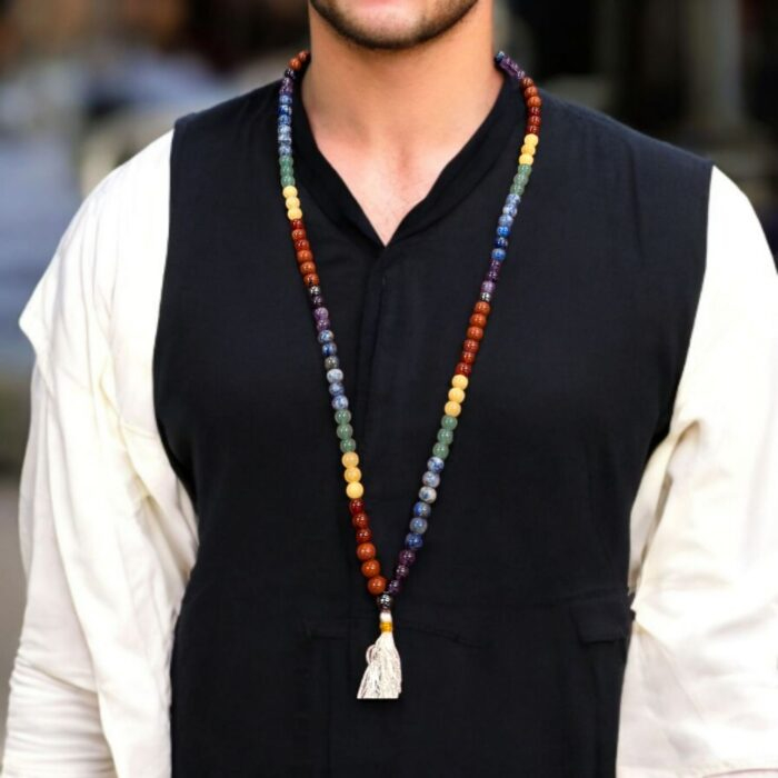 7 Chakra Gemstone Mala Necklace - Image 2